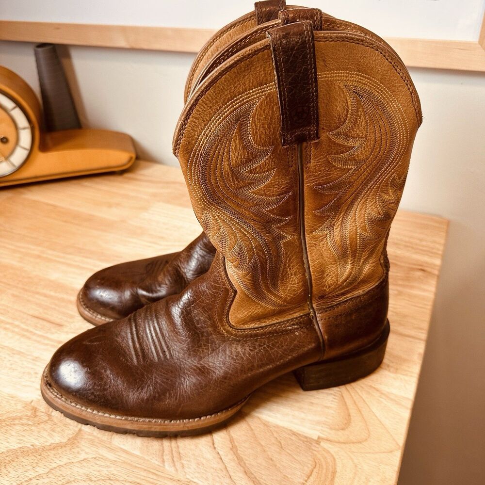 Ariat Men's Cowboy Boots Heritage Roughstock Round Rugged 10011815 Size 10.5 D